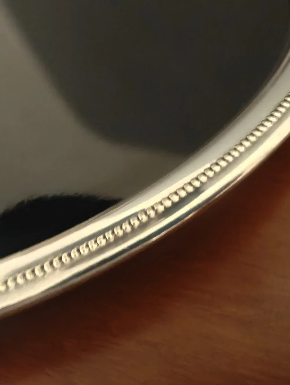 vintage Sheffield silver-plated cocktail serving tray Black Formica Middle 13.5